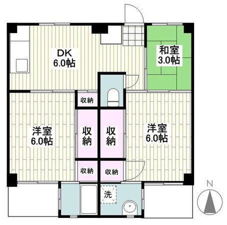 ビレッジハウス鎌倉2号棟 (304号室)の物件間取画像